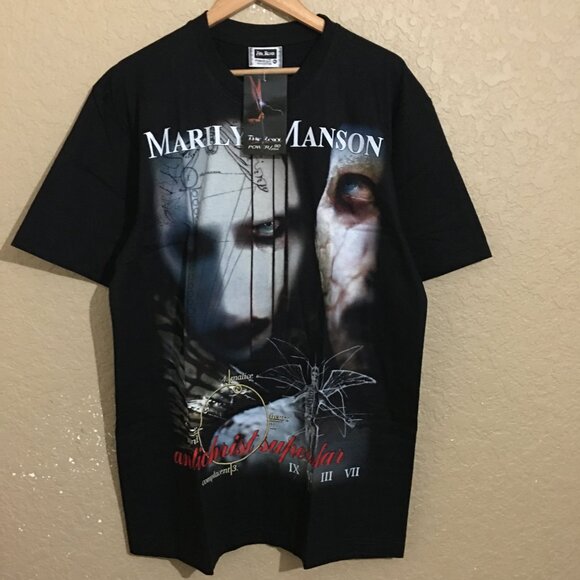 Marilyn Manson AntiChrist T-Shirt Mega Print Size XL The Roxx - Picture 1 of 5